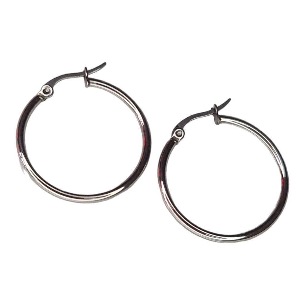 stainless steel hoop earrings