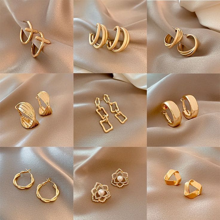 gold earrings designs