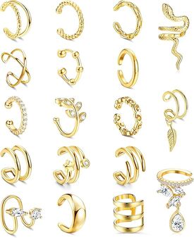 HAIAISO Pcs Gold Ear Cuffs for Women ( )