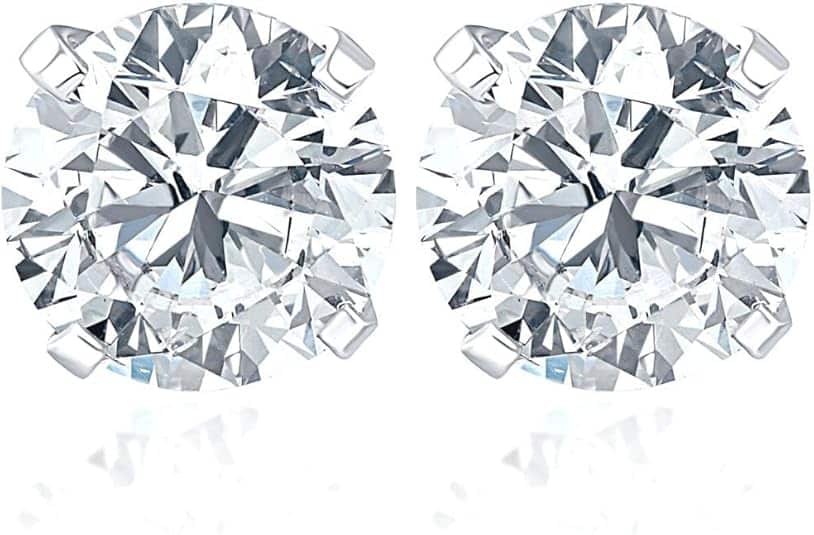 Carat (ctw) Diamond Studs in k White or Yellow Gold Lab Grown