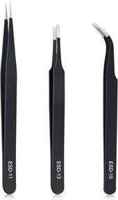 Upgraded Anti Static Stainless Steel of Tweezers ( )