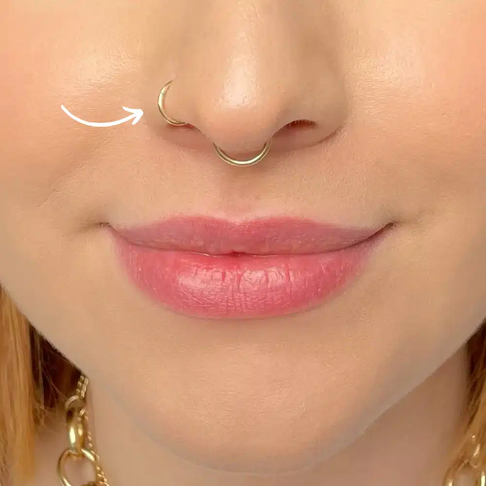 nose and septum piercing