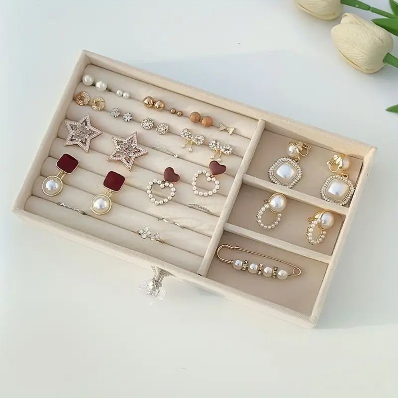 earrings stored in a box earrings stored in a box